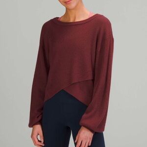 Lululemon Reversible Crossover Sweater Smoky Red